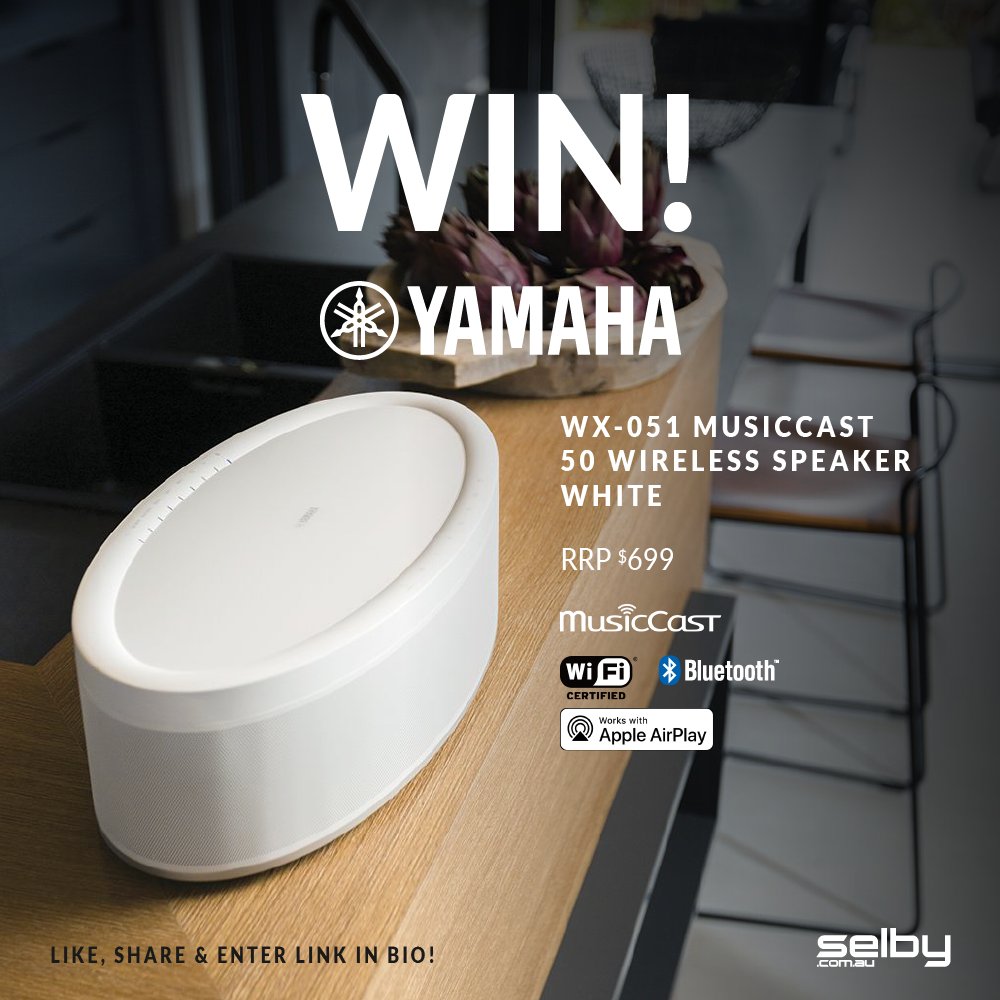 TIME TO WIN 🔥 We're giving away 1x Yamaha WX-051 MusicCast Wireless speaker valued at $699!
HOW TO ENTER: ⚠
✅ instagram.com/p/CVUb67EMqcp/

Entries will close Friday 5th November at 11:59pm
** Australian Residents Only **