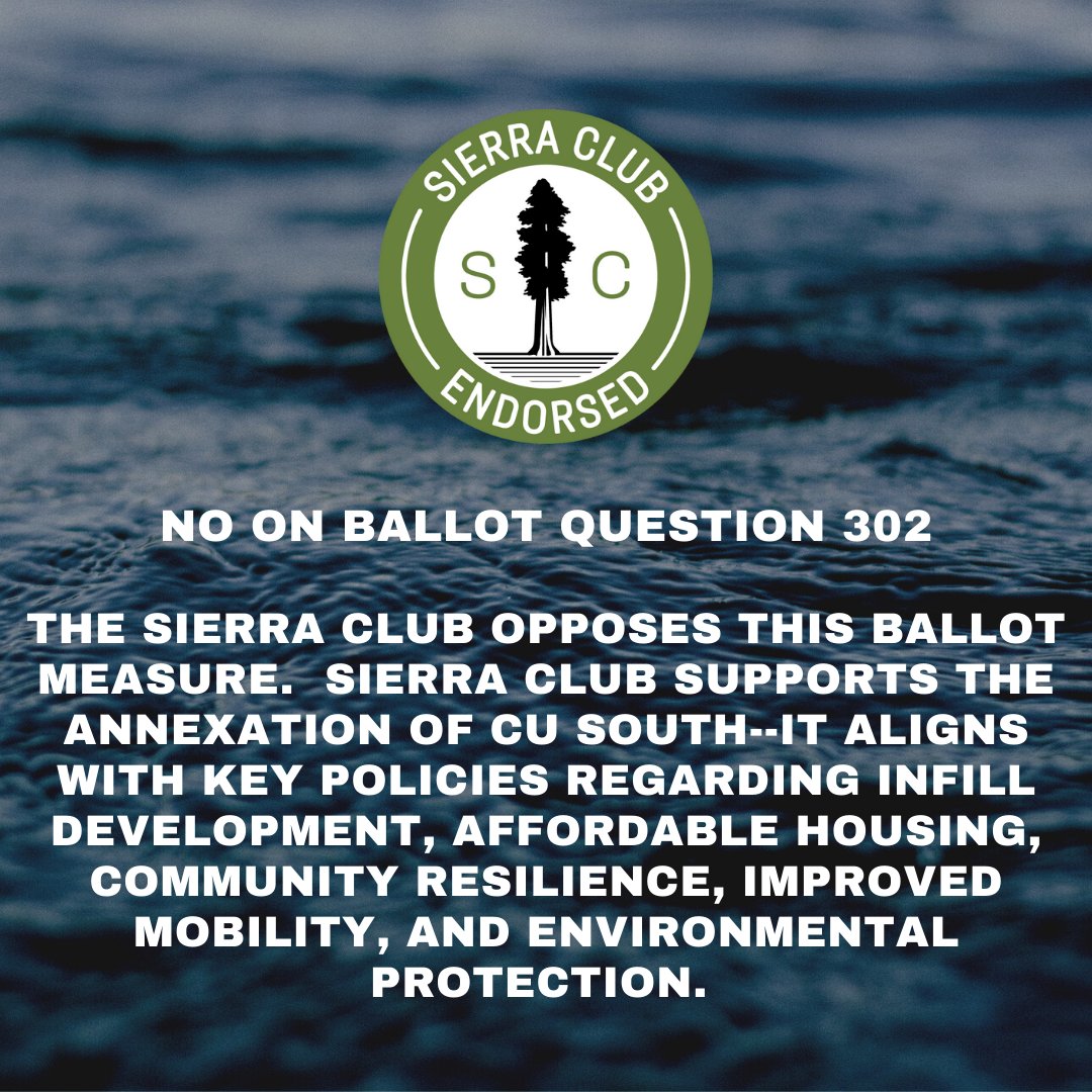 SierraClubIPG's tweet photo. Note: The Colorado Sierra Club’s 2021 endorsement issue of the Peak and Prairie has listed the incorrect stance on the CU South issue. Again, the Sierra Club opposes this ballot measure—vote NO on Question 302. #Boulder #CUSouth #GOTV #ClimateAction https://t.co/anKaIsw6hd