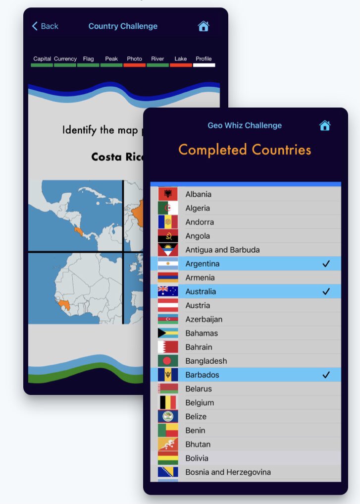 geowhizzapp's tweet photo. Have you tried the Country Challenge? A great way to test your geography…one country at a time!  #geography #photography #quiz #travel #countries #game #flags #geographyteacher #trivia #geo #distancelearning #Geographie #geografia #education #currency #mountains https://t.co/Ra242D4vaO