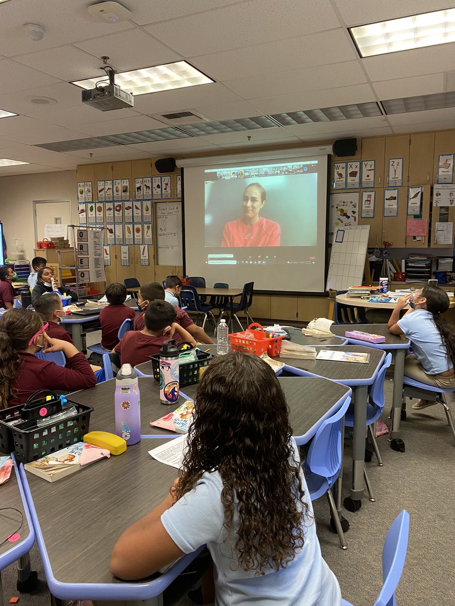 Our 2nd grade class was able to Zoom with Gold Medalist tennis champion Monica Puig. Great opportunity for our students. Thank you <a href="/coachkdcacomets/">Jory Kirchhevel</a> <a href="/HarperforKids/">Harper for Kids</a> <a href="/DesertSandsUSD/">Desert Sands USD</a> <a href="/DCAComets/">Dr. Carreon Academy</a>