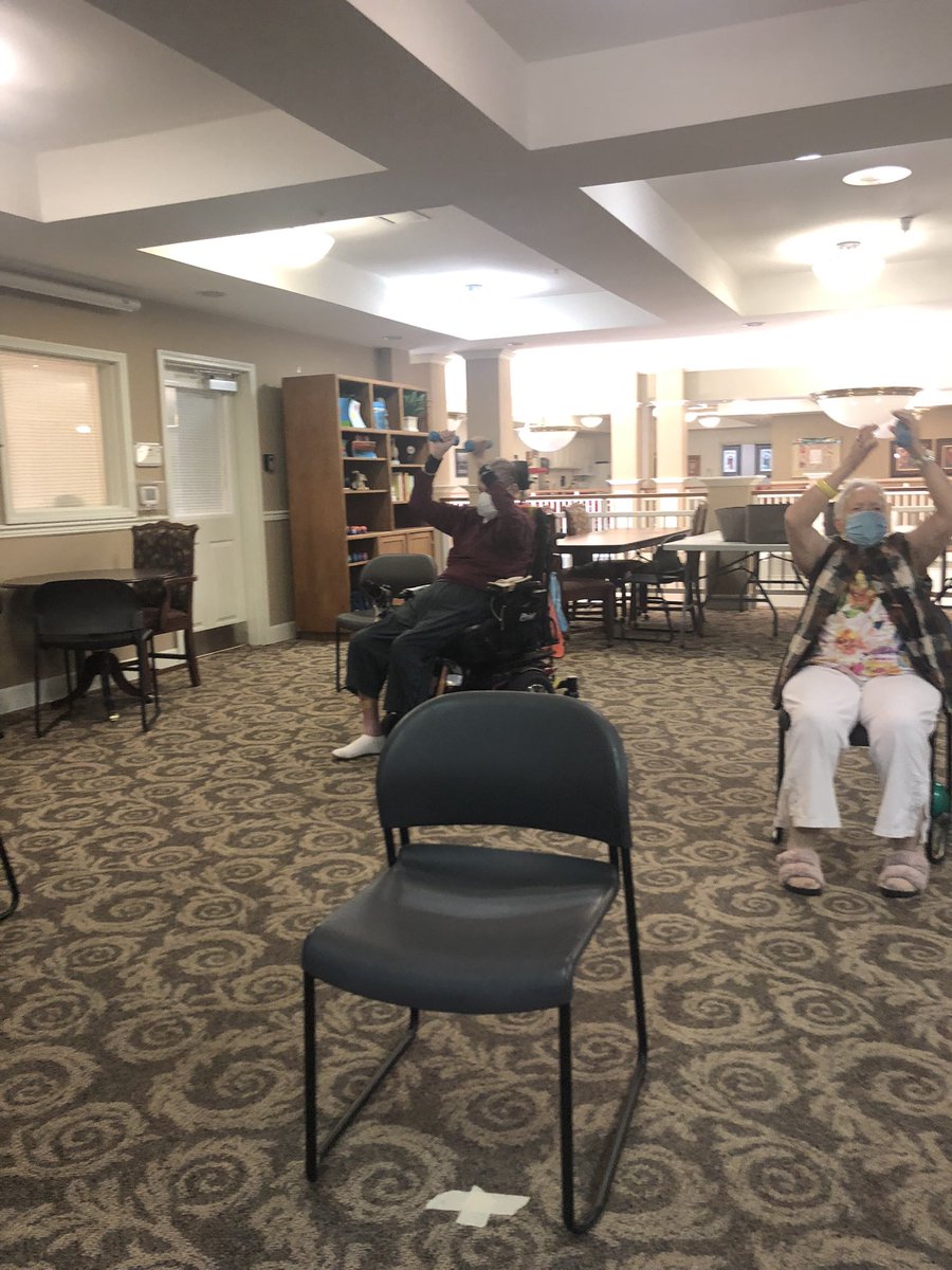 RegencyPullman's tweet photo. Exercise before Bingo. https://t.co/g16WBYD0rz