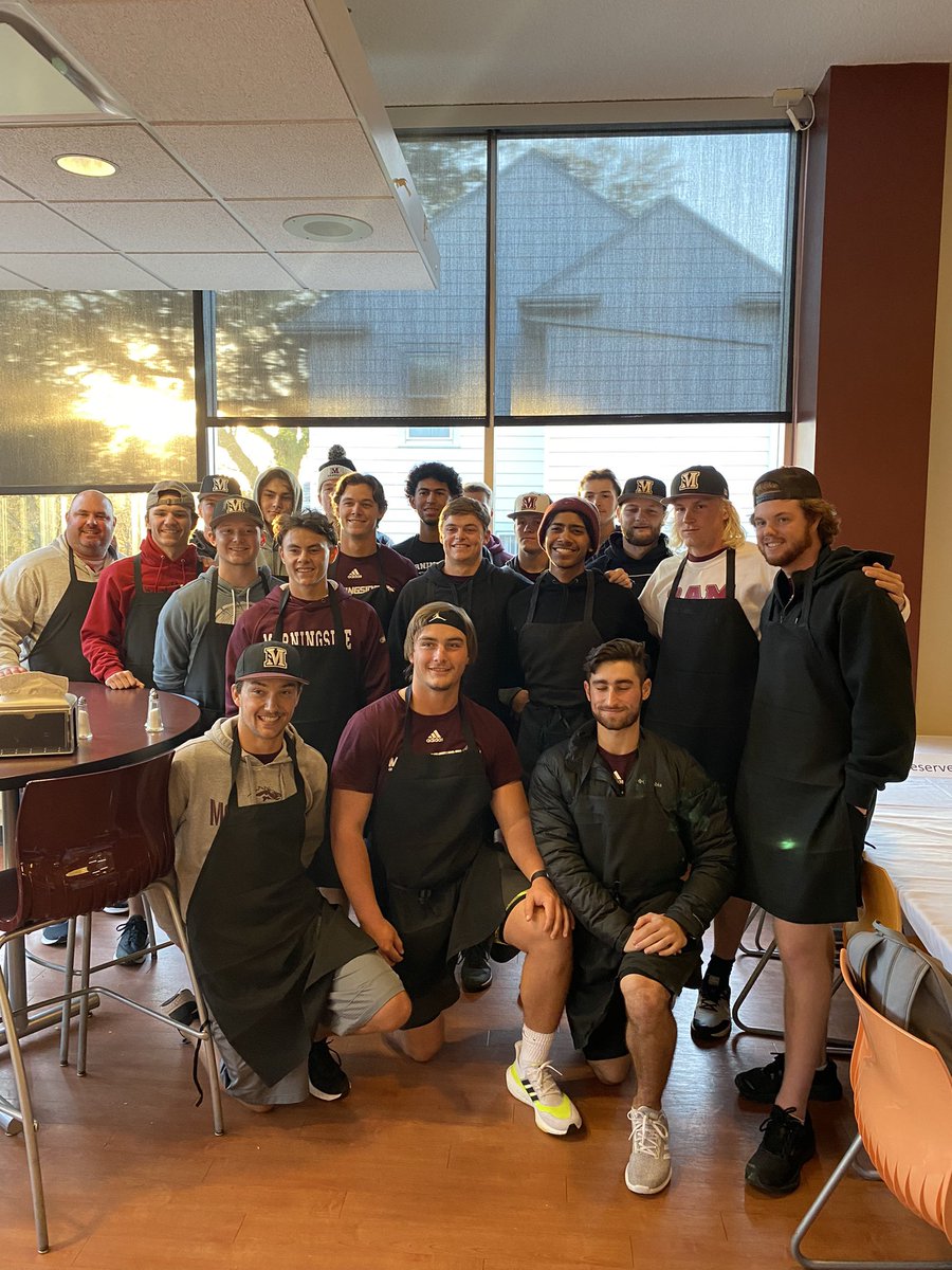 Mside_Baseball's tweet photo. Mustang Fall World Series Dinner with Team Malo serving the winning team, Team DeChaine! #MFWS https://t.co/4xL1PGBAx2