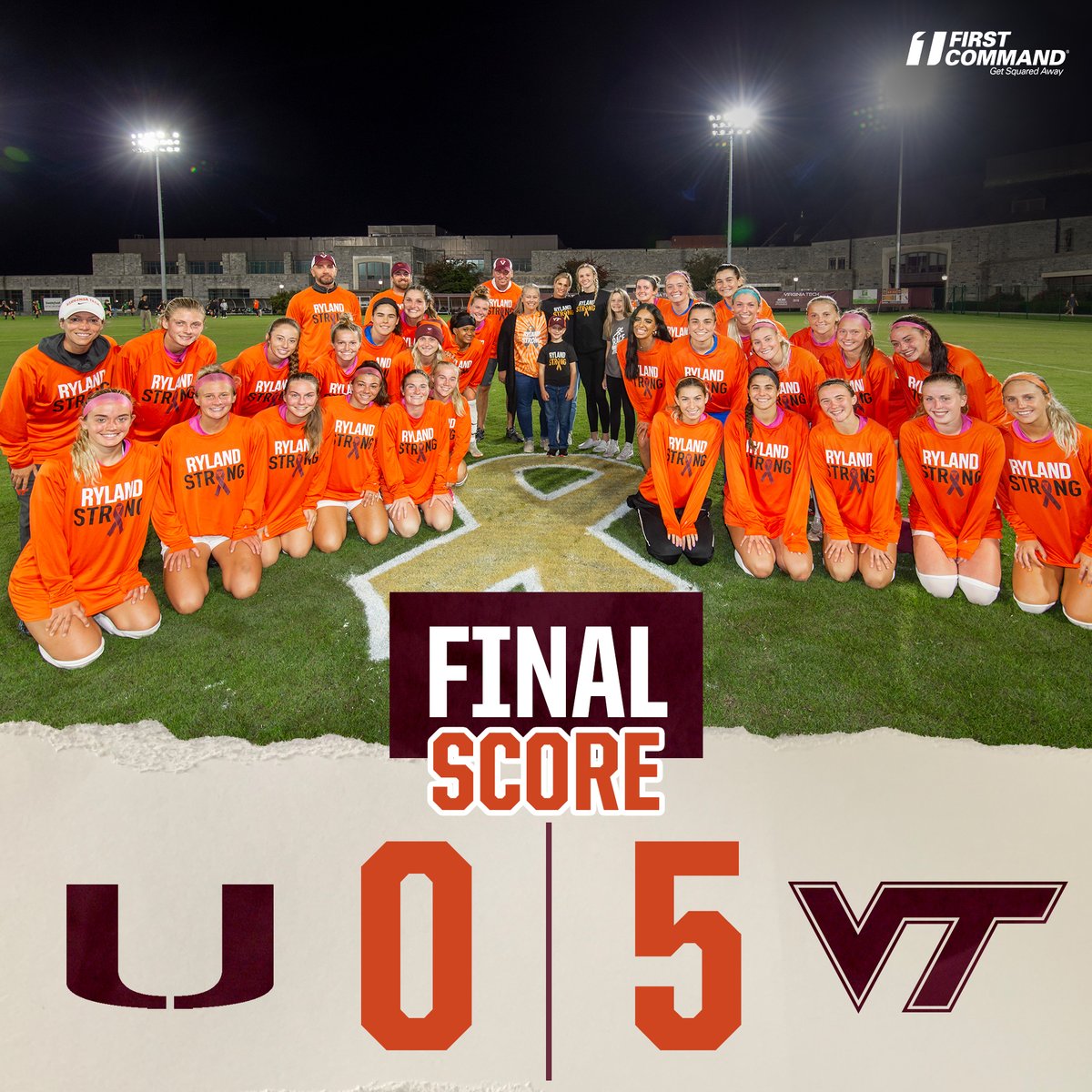 Great end to the night 🥵

 🔸 @FirstCommand 

#Hokies 🦃⚽️