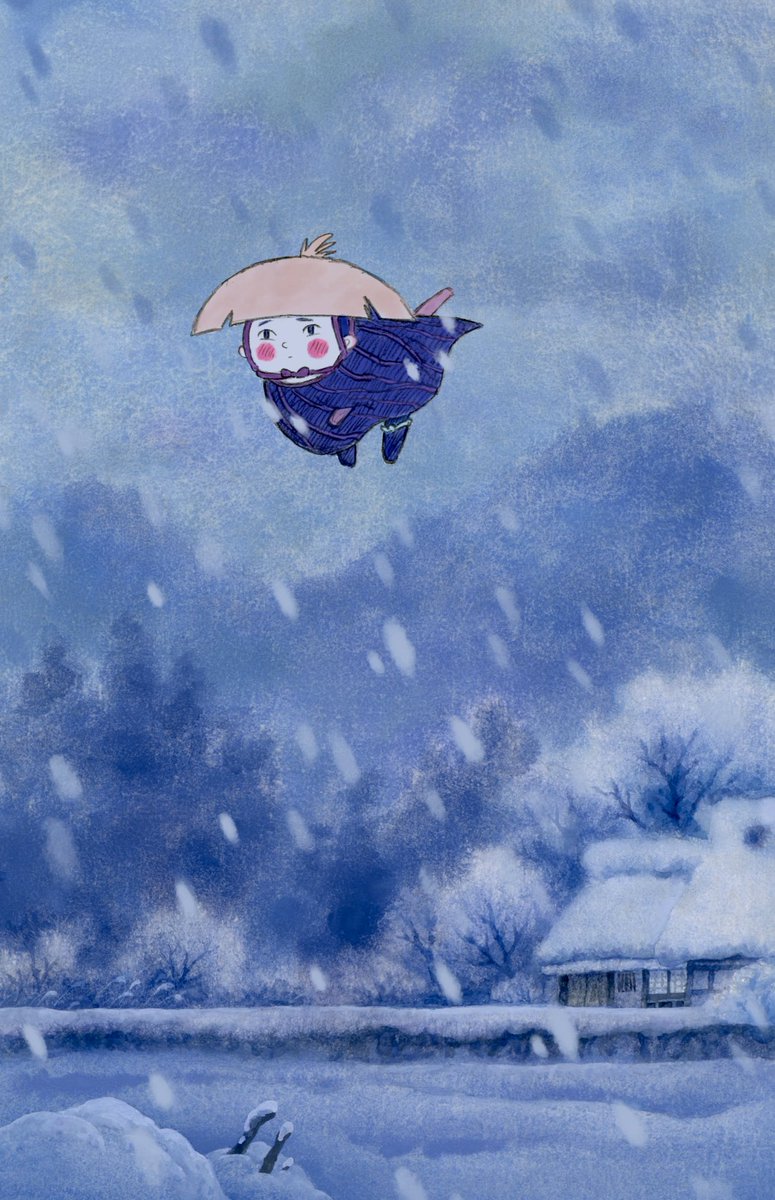 「北風小僧の寒太郎が早くもやって来たのかなってくらい寒い朝ですね(・・;) 」|だまち(さめしまきよし)のイラスト