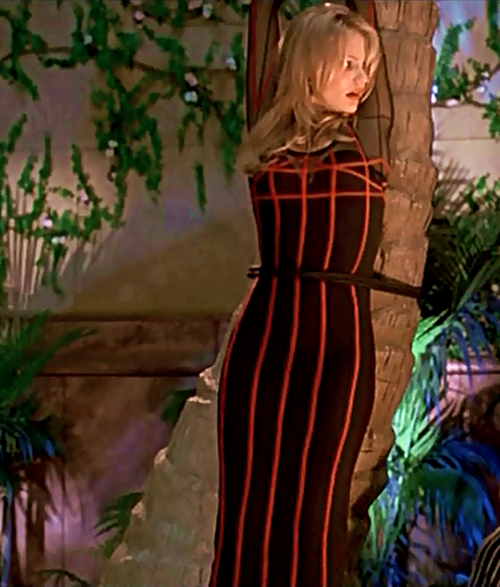 on "cameron diaz's dresses in the mask (1994) are AMAZIIIIIING! red one is a classic femme fatale moment but i will admit that i'm personally partial to the striped