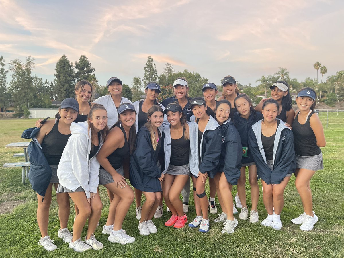 YLHS_Tennis's tweet photo. Here is Women’s Tennis after their 2nd 13-5 victory over a terrific Foothill team (ranked #1 in CIF Div 2) to complete an undefeated Crestview League season and win their 4th consecutive league championship! https://t.co/xa3cG8VMDD