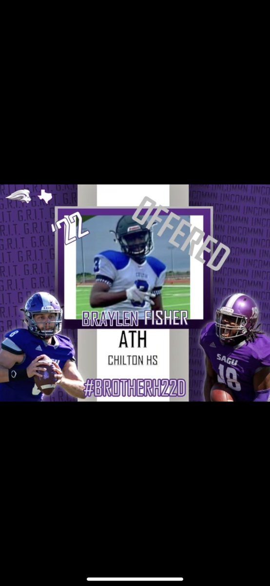 BraylenFisher1's tweet photo. After having a good talk with @isaacanzaldua35 I am blessed to receive my first offer from SAGU thanks @coachrsmith12 and the entire SAGU coaching staff for the opportunity. @SAGU_Football @Jblackchiltoni1 https://t.co/WCzcquXNKc