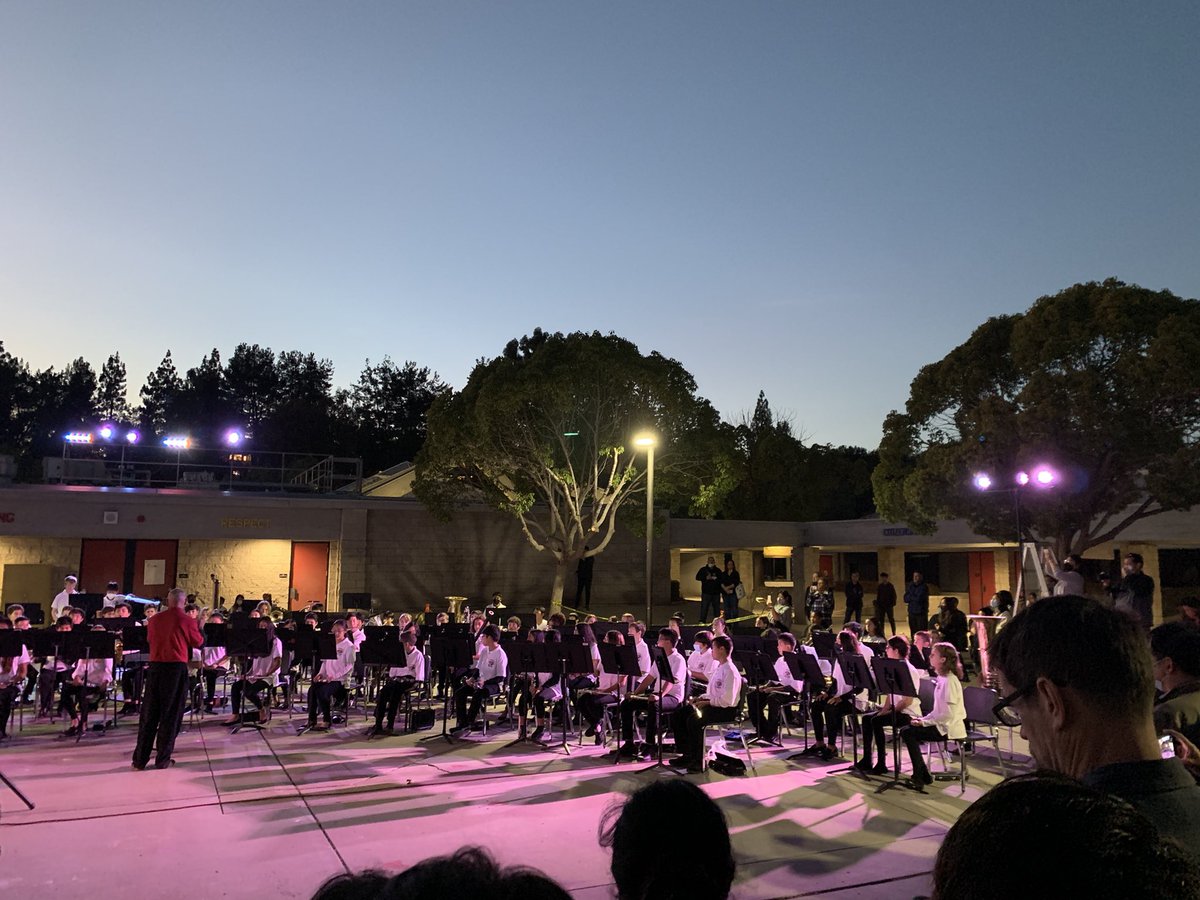 It’s a beautiful evening for an outdoor concert.  ❤️🐾🖤 Love listening to our Bobcats make beautiful music!