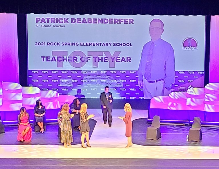 AlmandBonnie's tweet photo. Celebrating @Mr_D_RSE tonight as  @HenryCountyBOE recognizes him as our TOTY! He does it all, &amp; we are so proud to have him represent @RSE_HCS! https://t.co/gjwt6eYHRj