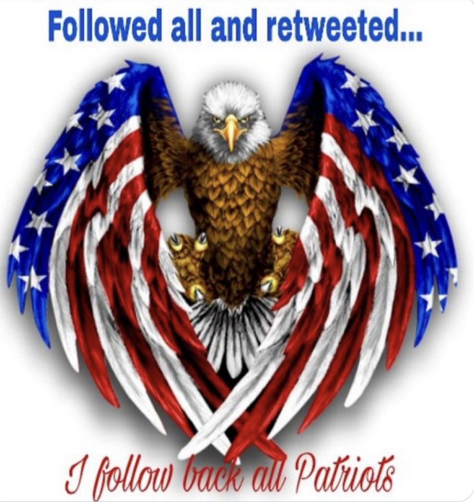 @SteveHulk24 @TownAngele @treesforTrump @TrumpsBlonde_1 @RedWavesCA @KevinKtk789 @earthing5000 @Vet4DJT @Zegdie @redangel64 @Coleyufo @icebergz99 @11Kit2 @SlySkippy @CougJoseph @Shane29008046 @DrRick32855962 @JordanBrace8 @TJ2020landslide @yance17953250 Thanks for including me with these great Patriots @TownAngele