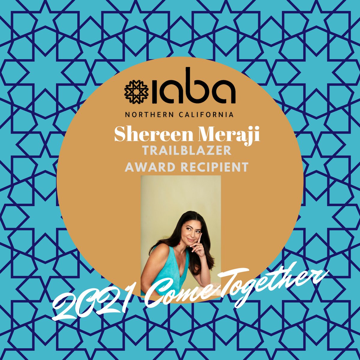 Next, IABA NorCal is excited to announce the inaugural Trailblazer Award. The Trailblazer award recognizes a leader that has made considerable, positive contributions &amp; impact across cultures and communities. For the first recipient of this award, we honor Shereen Marisol Meraji!