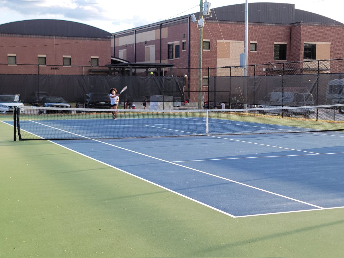 Our very own Georgia Jackson in her playoff match. Jackson went 6-0 in the region and 12-1 overall... great season to <a href="/LRTennis/">LR Tennis</a>