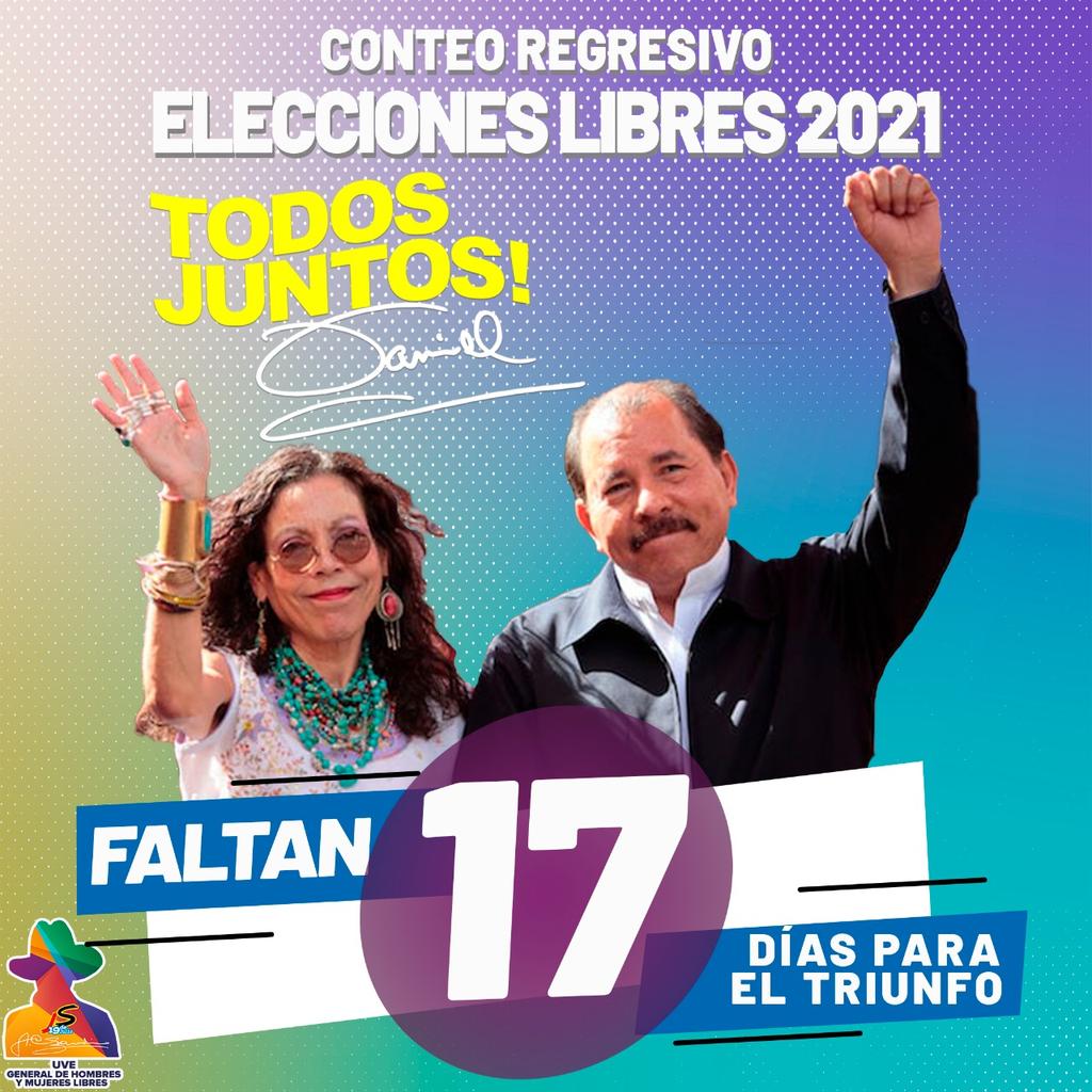 UDeclina's tweet photo. Estamos a pocos días para celebrar el triunfo que nos llevaremos este 7 de noviembre.
#somos2FSLN https://t.co/pzlastyZss