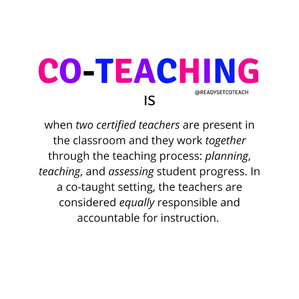 What is #coteaching? 🤔
This ⬇️ is the description we share with parents and families…