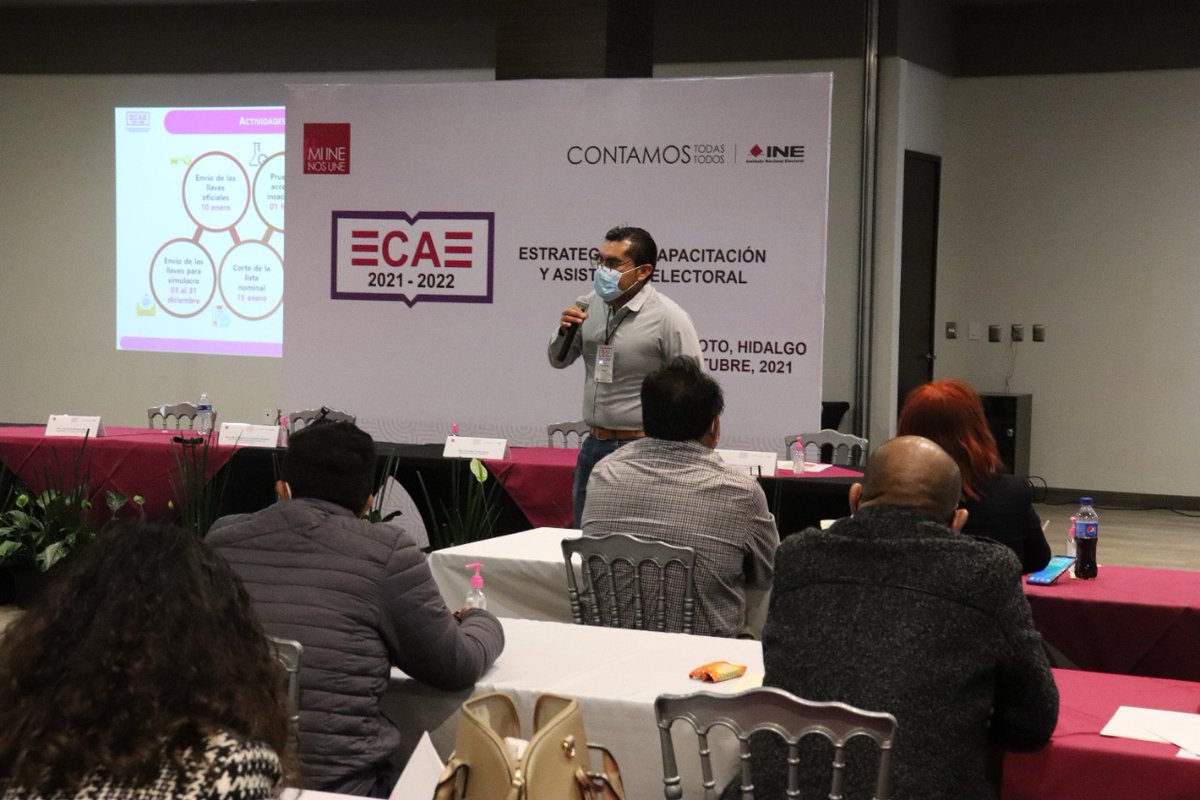 HidalgoIne's tweet photo. @HidalgoIne anfitrión de la Estrategia de Capacitación y Asistencia Electoral por parte de la DECEyEC de @INEMexico  para nuestros Vocales Secretarios, Ejecutivos y de Capacitación Electoral y Educación Cívica de INE @Junta_QR e #Hidalgo https://t.co/ioyvYQrP7J