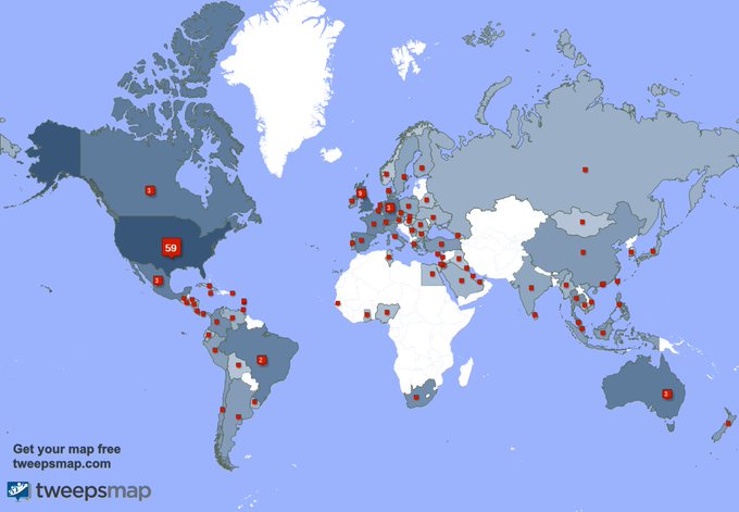 My followers live in USA (59%), UK.(9%)... Get your free map: https://t.co/fn5CKGU09n https://t.co/x<a href="/tag/bbbh"class="tags"><span>#bbbh</span></a><a href="/tag/pozpride"class="tags"><span>#pozpride</span></a><a href="/tag/mal2020"class="tags"><span>#mal2020</span></a>