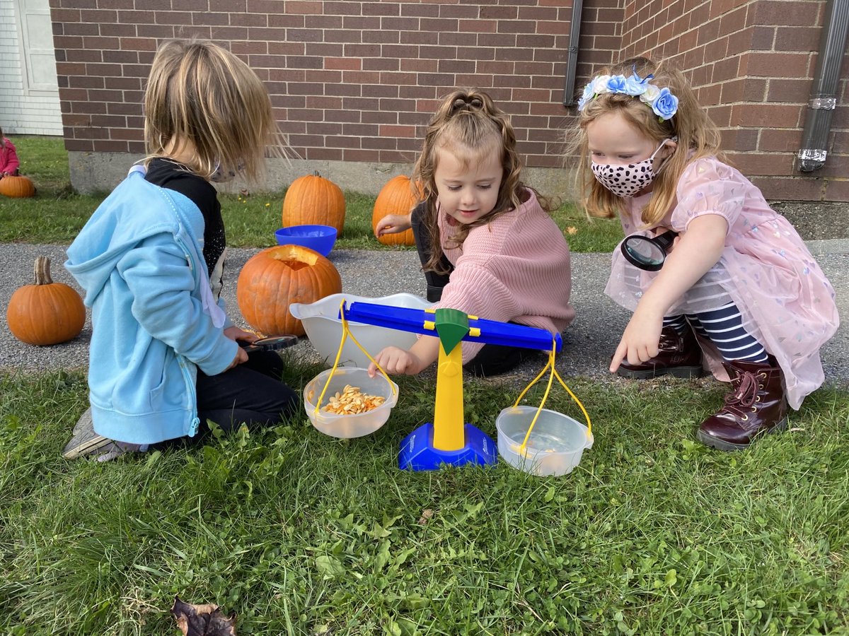 Lots of learning happening in Mrs. Moffatt’s Kindergarten .