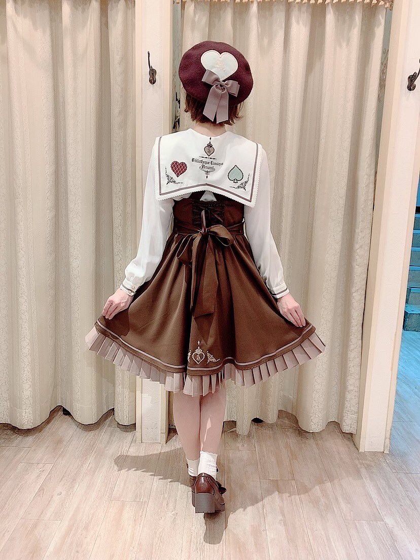 Amavelトランプのデコレーションケーキジャンパースカート