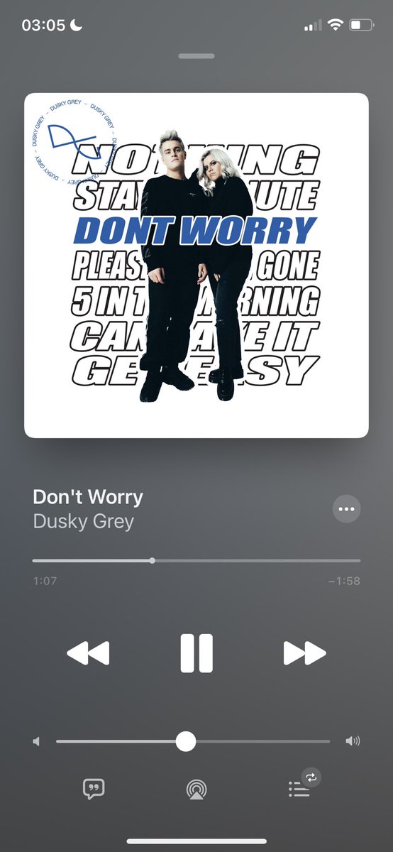 New song to help me tackle these 12 hour nightshifts🤙🏼 🎶 <a href="/duskygreymusic/">Dusky Grey</a>