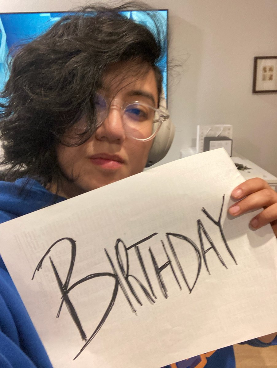 OmarNajam's tweet photo. Today is the day of birth of our princess parsnip @kellynugee. To celebrate @Amontiock @MiaResella and I decided to each hold up three posters that spell out Happy Birthday Kelly to show that even though we may not be in the same physical space, we're thinking of you 🎂 https://t.co/PO8gFHfSVD
