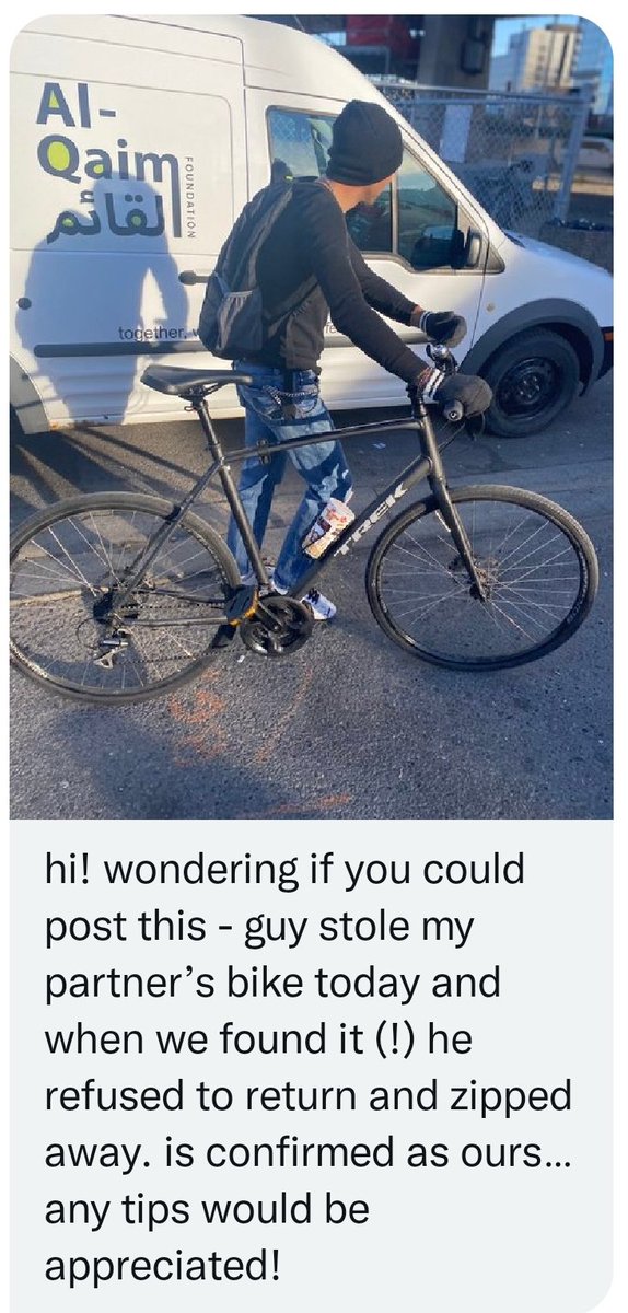cmcalgary's tweet photo. From @mrsmaxross

#yyc #yycbike

Police case number CA21417867 https://t.co/UtynAaFlqF
