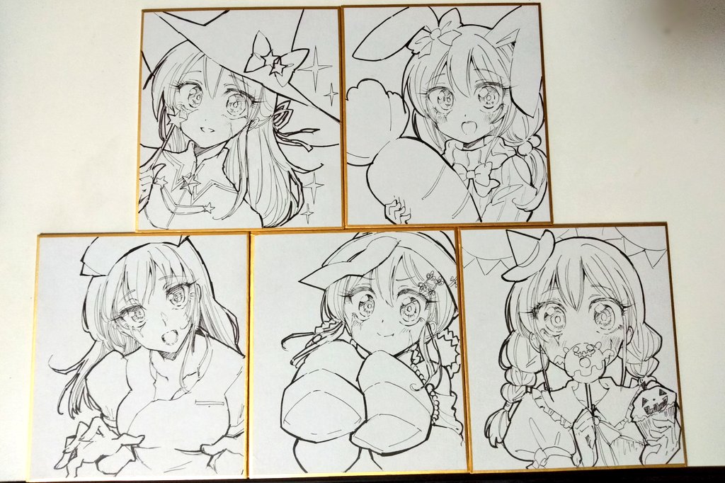 【おまけ】下描き、線画、塗り途中 
