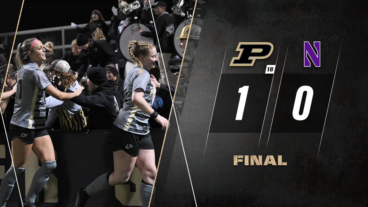 PurdueSoccer's tweet photo. Boilermakers WIN!!!

Purdue shuts out Northwestern to improve to 12-3-2, 7-2-0 in the Big Ten!

#BoilerUp 🚂⚽️ https://t.co/nKtJeHlJpk