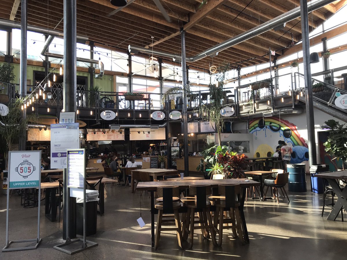 NickAzarian's tweet photo. Still in NM. There’s this “food court” type place I stumbled into called Tin Can Alley. Cool spot! It feels like something I’d find in LA! https://t.co/OMMkrVBwWS