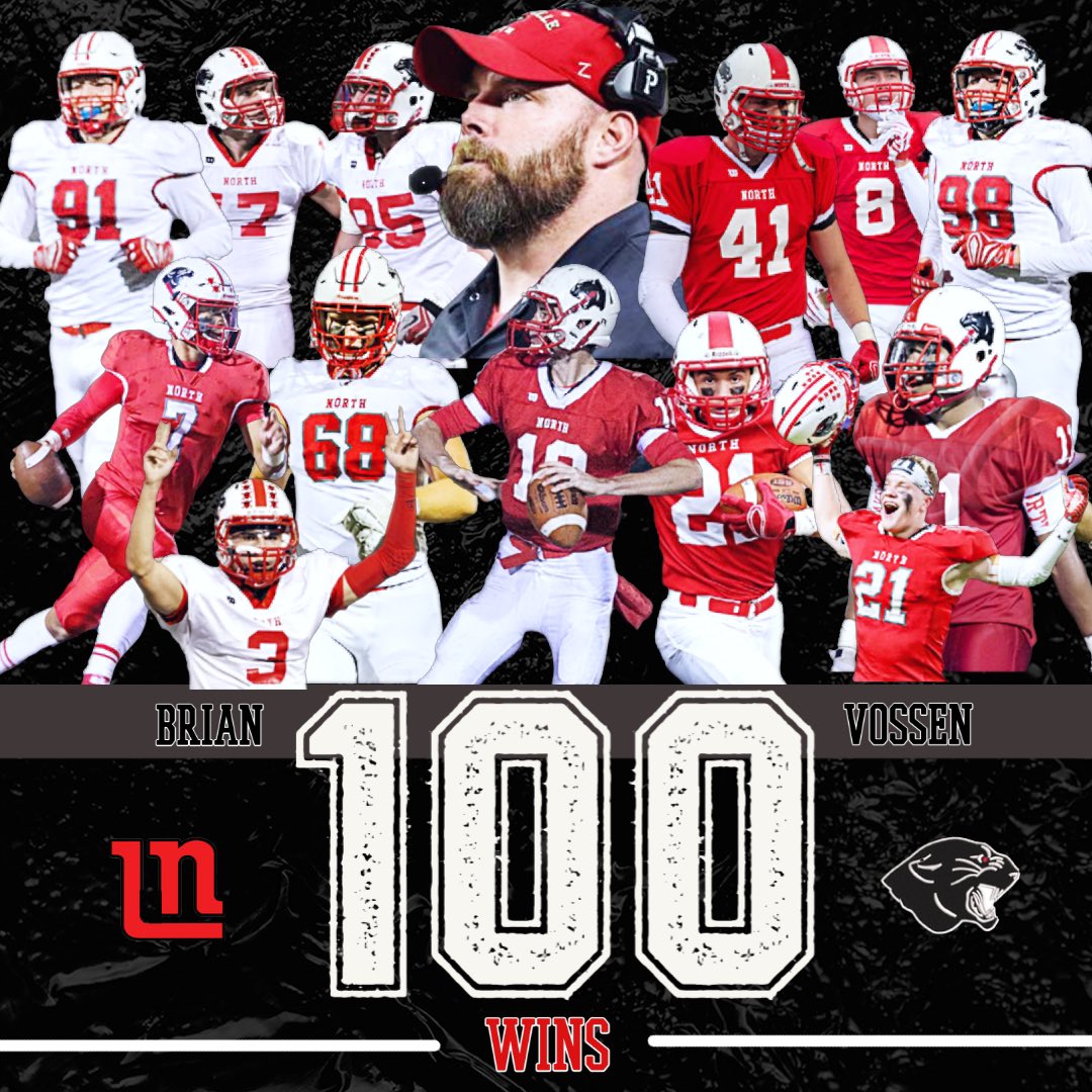 Congrats to Coach Vossen on earning his 100th career win as head coach of the Panthers! 

#NorthOrNone