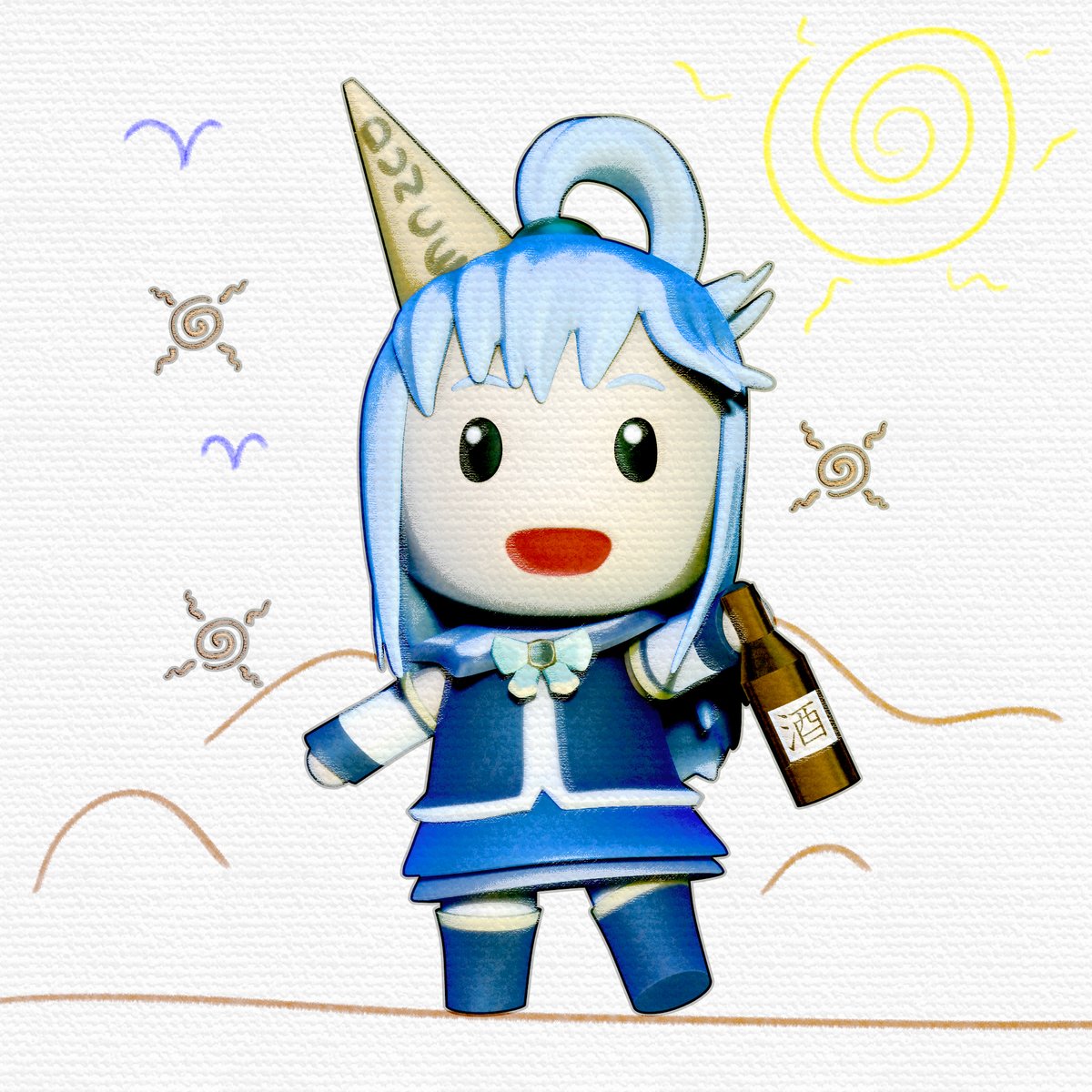 Lumico_Arts's tweet photo. Sculptober Day21:Aqua
Theme:Dunce
(Less productive day to rest)
#3D #Sculptober #Sculptober2021 #Konosuba #Aqua #Megami #goddess #Drunk #Dunce #Baka #Useless #chill #sculpt #modeling #tired #happy #sake #child #drawing #infantilized #chibi https://t.co/ffQ6GJwAo6