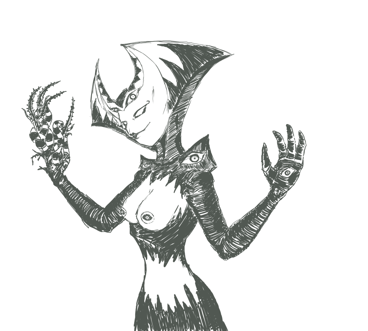 monkeygatart's tweet photo. My iconic monster girl OC, Flesh Angel https://t.co/tHCh3iul2W