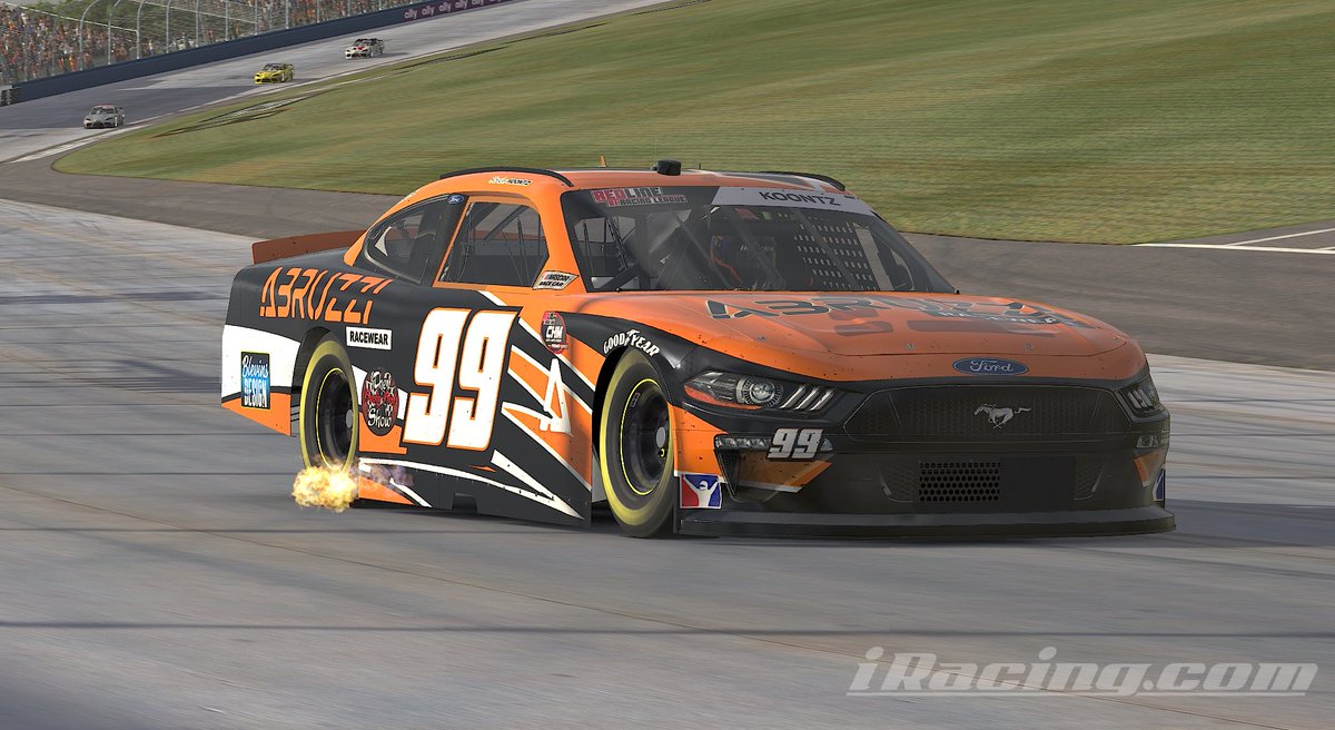 TeamBlueOval's tweet photo. P14 tonight for @JordanKoontz99 in the @AbruzziUSA Ford Mustang at @NashvilleSuperS in the @rrl_redline Series. @iRacing @FordPerformance https://t.co/90TBKN4sR5