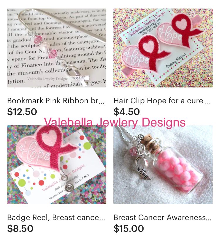 ValebellaJD's tweet photo. #October is #BreastCancerAwarenessMonth please schedule your mammograms ladies!
🎀https://t.co/P2evy0aAlp🎀 
#Handmade #breastcancerawareness “Hope in a bottle #necklace”, #hairclips, #bookmarks &amp; #badgereels.
#etsy #jewelry https://t.co/WJfR7c2ZBF