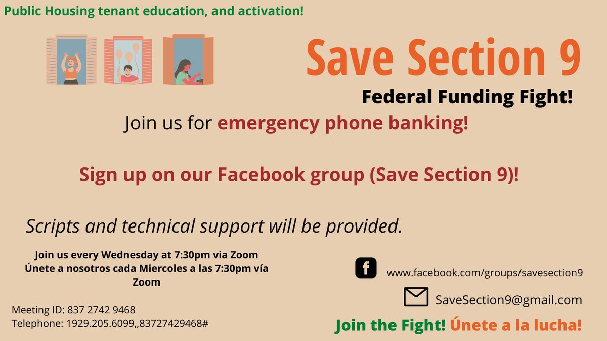ramonathemona's tweet photo. Join us for phone banking in support of #nycha and Section 9 all over the country! #savesection9 #notRad #no2blueprint #haltprivatizations #BuildBackBetter #housingisahumanright https://t.co/ezMSF5eMrX