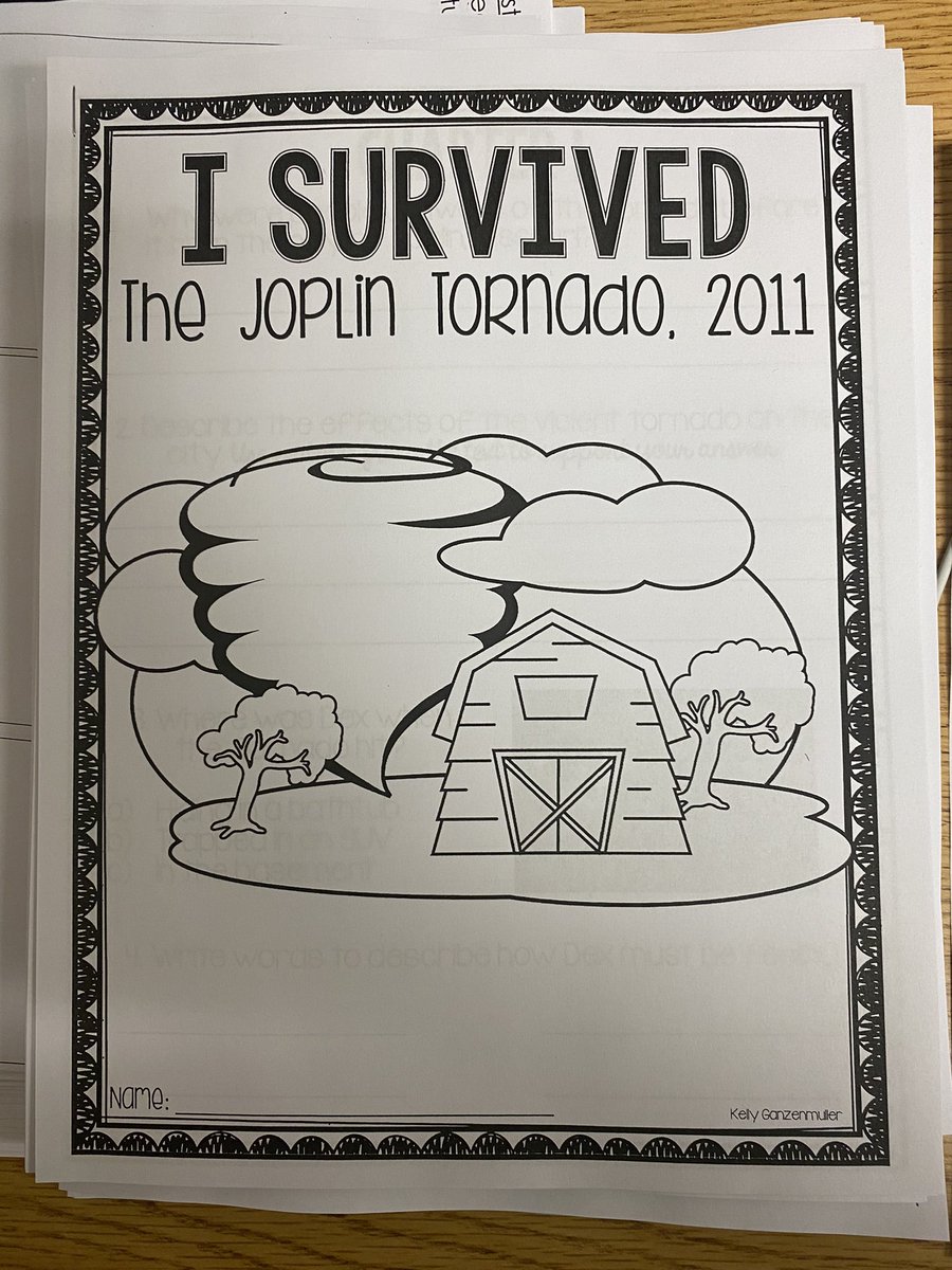 Introduced a novel study for one of my reading groups today. They’ll be reading “I Survived: the Joplin Tornado” by <a href="/laurenTarshis/">Lauren Tarshis</a> I can’t wait to hear their discussions! After reading their chapter, they wanted to listen to the audio version on Epic. <a href="/HumbleISD_HHE/">Hidden Hollow Elementary</a>