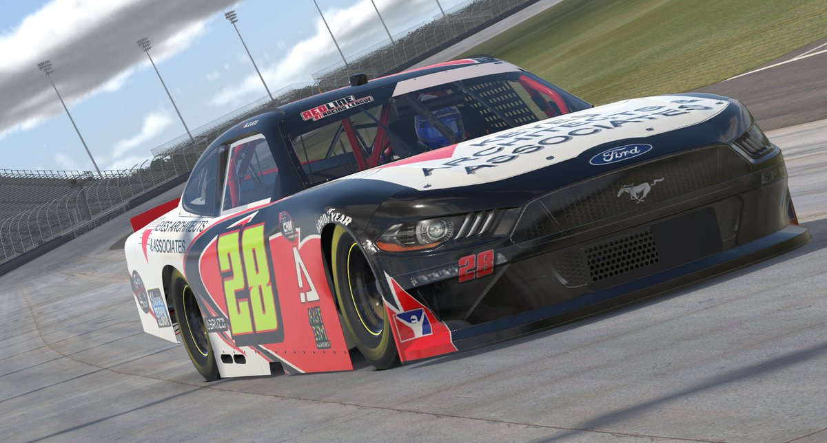 TeamBlueOval's tweet photo. Rough night for @BlevinsCorey24 as he is involved in a wreck that ended his night early. P17 for the Keyes Architects &amp; Associates Ford Mustang https://t.co/47NAfpFsNg