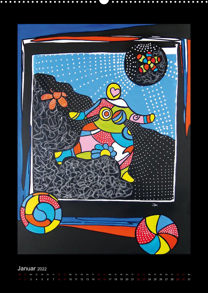KatjaZippo's tweet photo. Mein erster Pop Art Kunstkalender für 2022 ist im Handel. Hurra!! 🎉 🤩 Er ist so wunderschön geworden. Schaut doch vorbei und wenn ihr einen bestellen wollt, sagt gerne Bescheid. #kunst https://t.co/0iVOnzdkl1