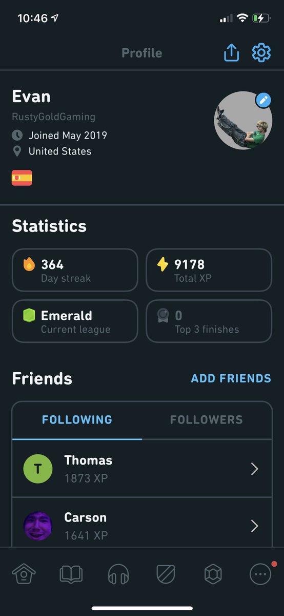 RustyGold1010's tweet photo. @duolingo @HarrisonHoude Tomorrow is a big day! https://t.co/46GU3RzRc4