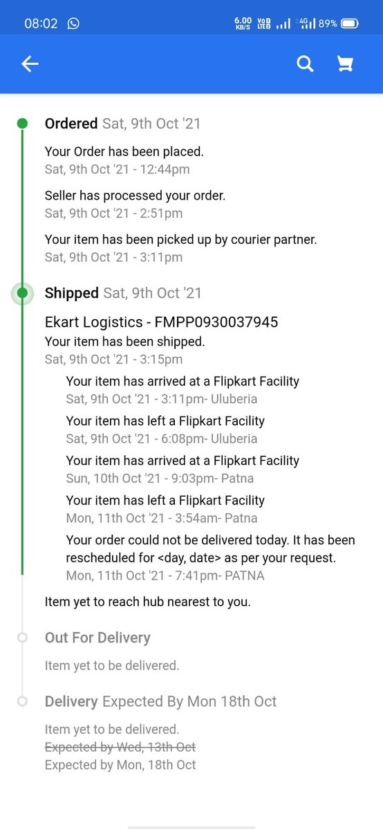 Prabhakar3339's tweet photo. Is this a joke flipkart has no updates about their products again and again the are changing date of delivery and I came to ekart anishabad office CIN  NO. U74900KA2015PPCO80778 they are accepting the order is with them and from two days they are come tomorrow @flipkartsupport https://t.co/ZaHgyAnReR