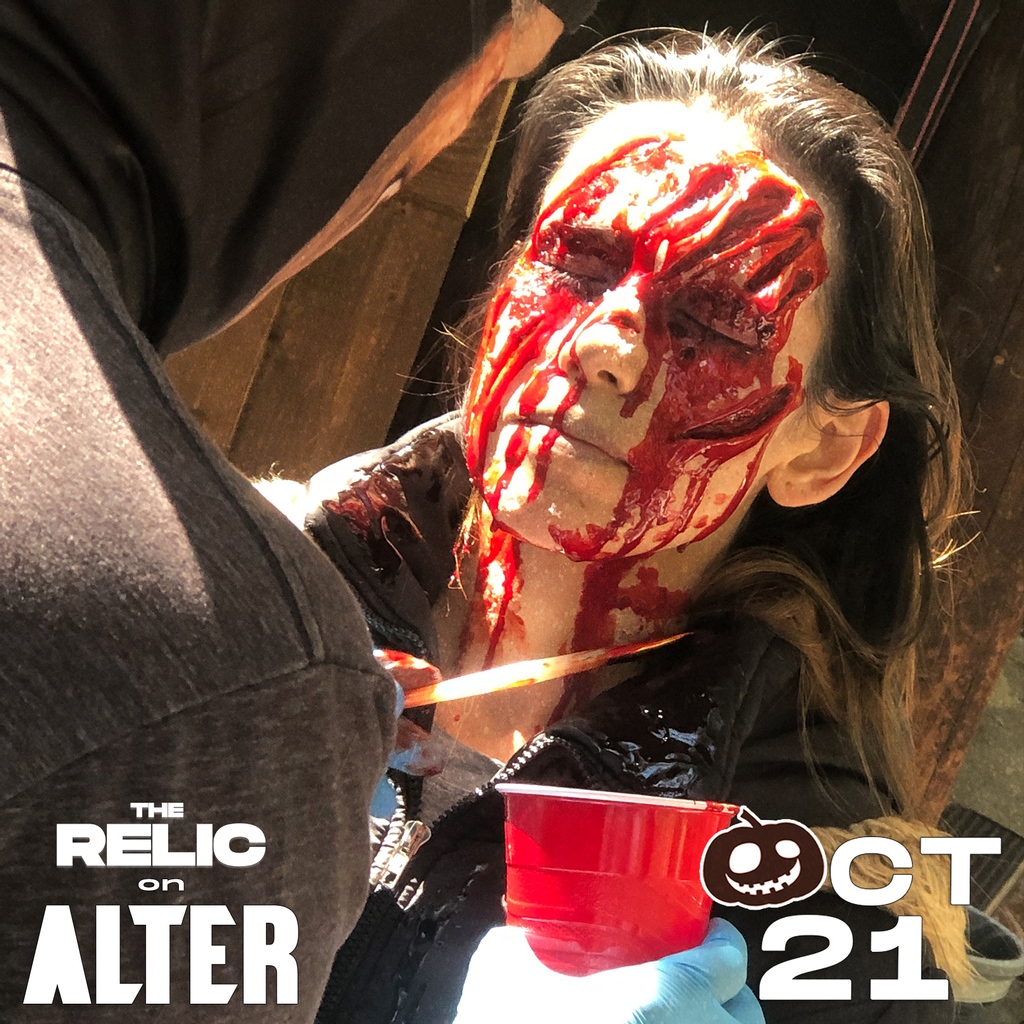 therelicmovie's tweet photo. RIGHT NOW!!!!⁠
on⁠
@WatchALTER⁠
⁠
Turn down the lights, pop some corn, and make @TheRelicMovie part of your Halloween playlist, streaming FREE on the #1 horror channel on YouTube!⁠
⁠
#WatchAlter⁠
#horrorshortfilms⁠
#creaturefeature⁠
#halloweenwatchparty https://t.co/NibKFx0q9X