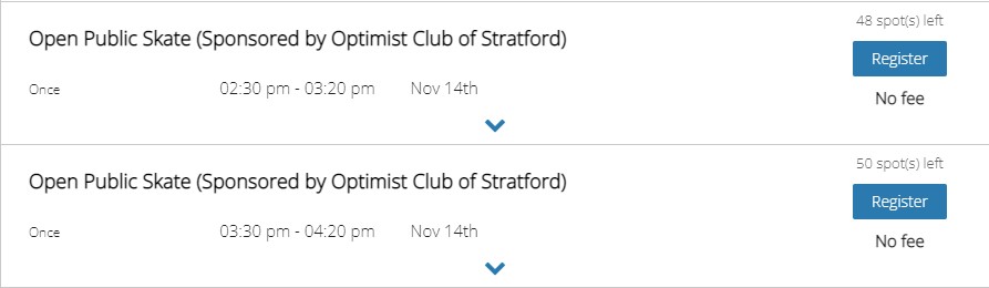Optimist Club of Stratford is pleased to sponsor two free public skates on November 14th at the Dufferin Arena. You must register on <a href="/cityofstratford/">cityofstratford</a> web site. #optimist #Stratford #beanoptimist #optimistinternational