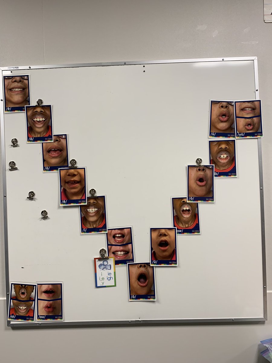 ell_veer's tweet photo. Putting up Vowel Valley and learning how to implement! I love the faces that show the articulation of the lips. The shaping of the lips is so important and is lost in this mask wearing culture. @tools4reading https://t.co/paFyk8oBdR
