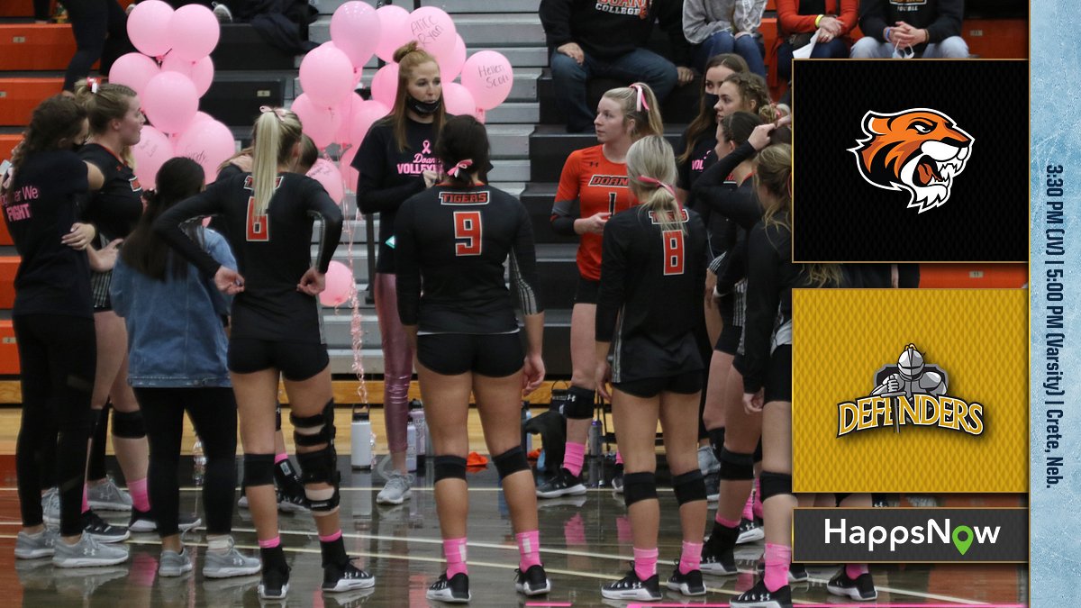 #GameDay for #DoaneVB

🎗️ Pink Out Day for Cancer Awareness
🏐 @doanetigervb vs. Dordt | 3:30 PM (JV), 5:00 PM (V)
📽️ youtube.com/user/doaneathl…
📊 doanestats.com
