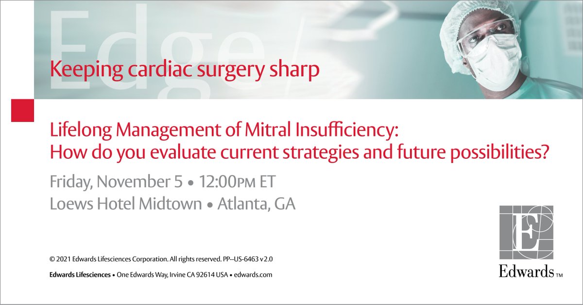 KristiRaban's tweet photo. It’s almost time for the #STSA2021! Join the #EdwardsLifesciences lunchtime symposium during #STSA2021. Register for STSA today at https://t.co/Oi9fC1NwKa https://t.co/T4PO1IZKra