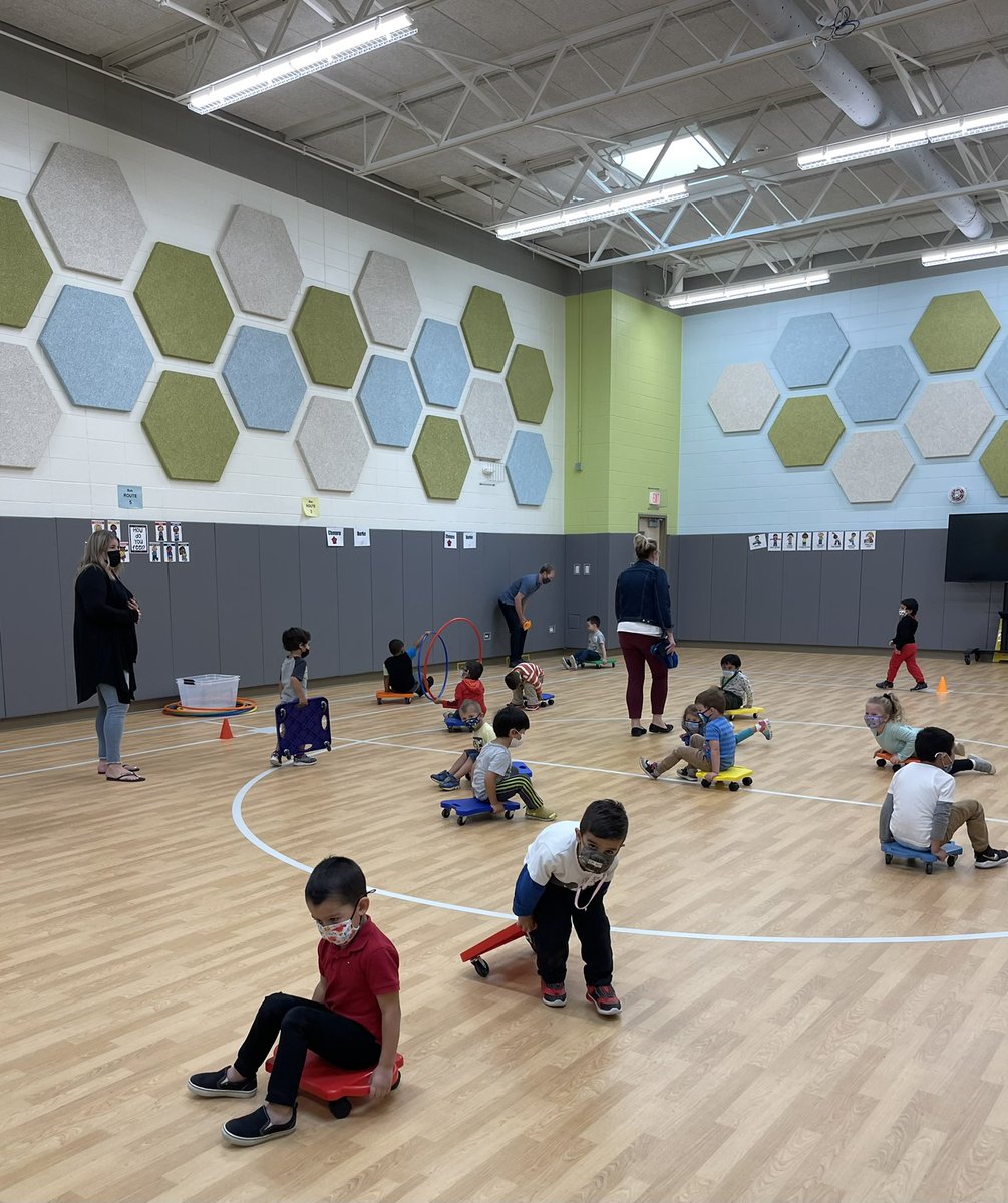 PM pre-k motor group enjoying scooters. #rtsd26learns #rtsd26LifeReady
