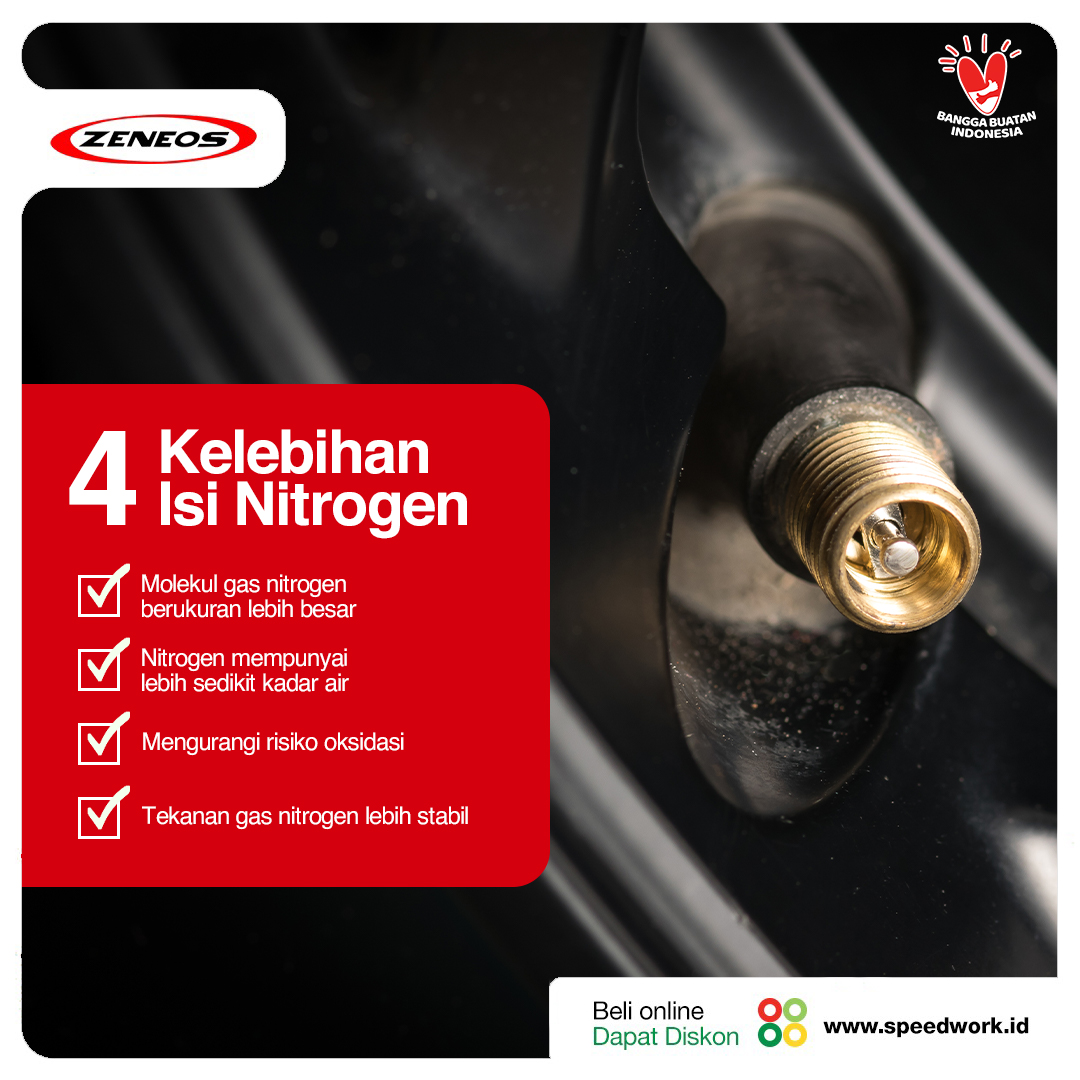 Selain dengan angin, ban #Zeekers juga bisa diisi dengan nitrogen. Banyak orang bertanya-tanya, untuk apa bayar lebih untuk mengisi ban? Tenyata mengisi ban dengan nitrogen punya banyak kelebihan loh, yuk simak di atas! ☝️