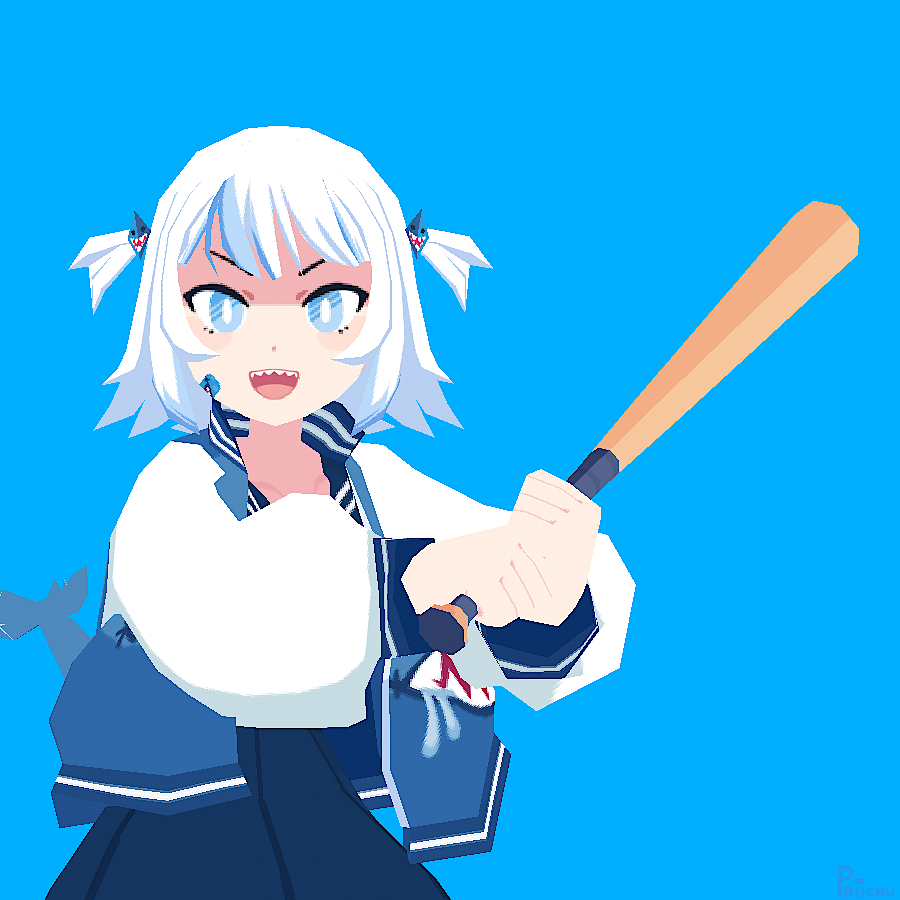 Priichu's tweet photo. Some closer renders! A bat is like a trident, right? https://t.co/4uanWR4taK