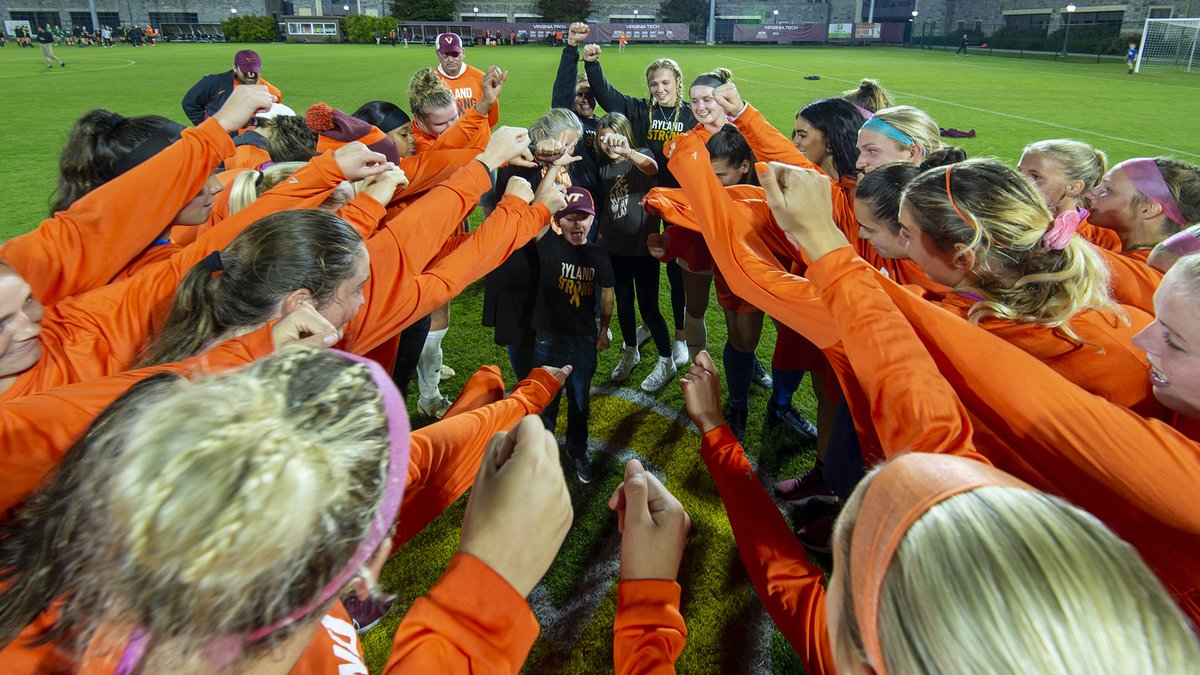 Proudly, we were 𝙍𝙮𝙡𝙖𝙣𝙙 𝙎𝙩𝙧𝙤𝙣𝙜 tonight.

May we all possess his courage to love, to laugh and to forever play hard. 🙏

#Hokies 🦃⚽️