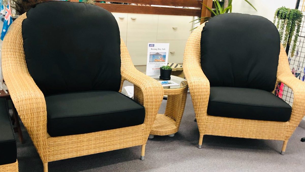 Australisliving's tweet photo. Awesome in-store shot of our 'Homestead' club chair. Thanks to the team at 'Living on the Outside' Townsville for sharing. 
#gardenfurniture
#outdoorfurniture
#australisleisure
#townsville https://t.co/CnXzMXsYIP