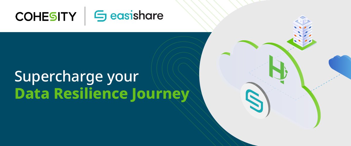The speed of digitalisation has exposed companies to potential data challenges.

<a href="/Cohesity/">Cohesity</a> and EasiShare’s new partnership looks to tackle them all. Be a part of our journey: ow.ly/vt2i50Gv2WB

#Cohesity #EasiShare #datamanagement  #enterprisefilesecurity #techpartnership